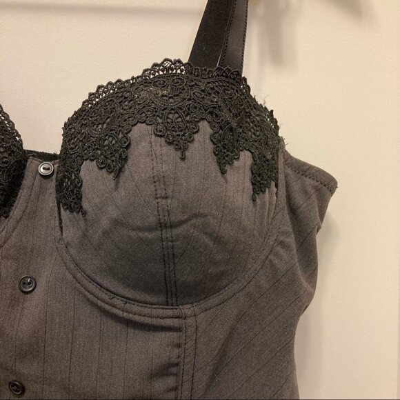 BLUSH Sz XL Bustier w/ Lace on Cups Mesh Back - Picture 3 of 6